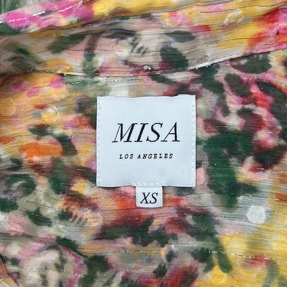 Misa Los Angeles Trina Floral Swiss Dot Sleeveless Maxi Dress New Size XS - Picture 12 of 14